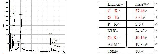 異常金面EDS結果 異常金面EDS結果