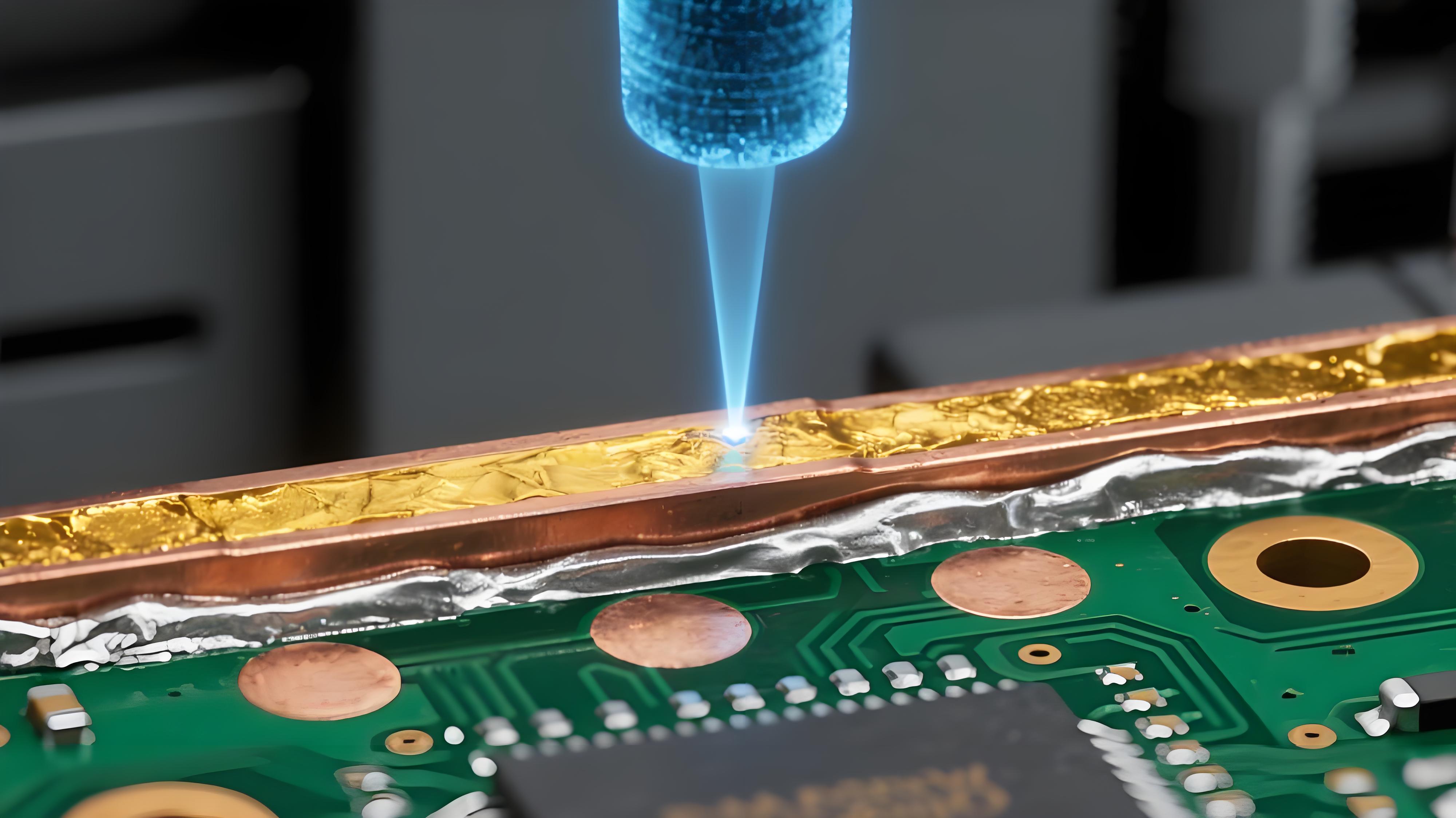 無鉛焊料 IMC 層生長微觀截面 淺灰色金屬間化合物 深綠色 PCB 基材 焊料界面反應可視化.jpg